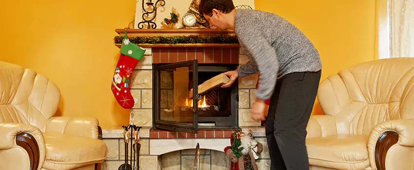 Rusted Metal Fireplace Restoration in Miramar, Florida